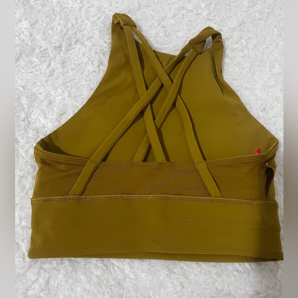 Lululemon Mustard Yellow High-Neck Sports Bra - Picture 12 of 12